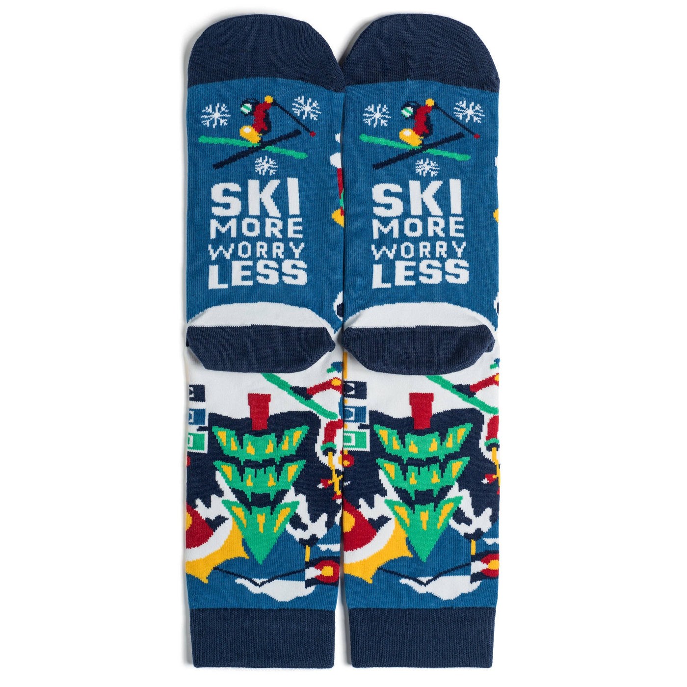 Ski More, Worry Less Socks