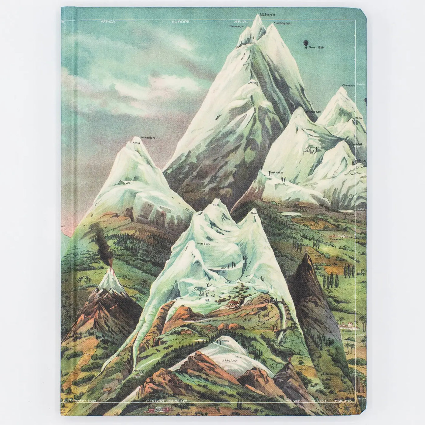 Ascending Regions Hardcover - Lined Grid Page Notebook