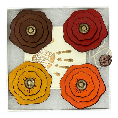 Stemless Wine Marker- Flower - Set of 4