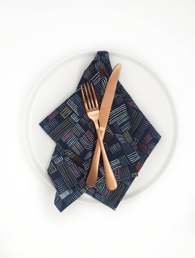 Modern Purple Cloth Napkins, Set of 4