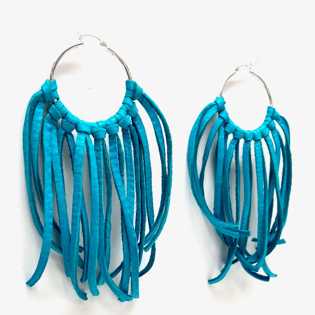 Boho Fringe Hoop Earrings